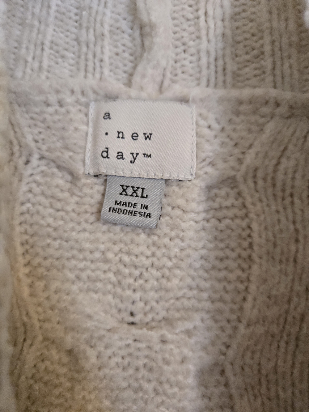 a new day Cream Cable Turtleneck Sweater - Picture 3 of 3